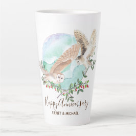 Taza De Café Latte Lechuzas personalizadas