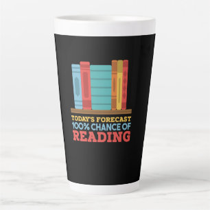 Taza De Café Latte Lectura - 100% de posibilidades de leer libro grac