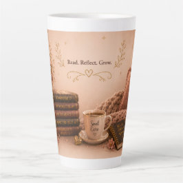 Taza De Café Latte Lee. Reflexiona. Crece. 