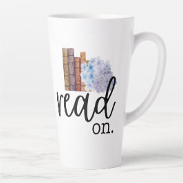 Taza De Café Latte Leer en (con Hydrangeas)