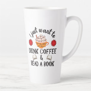 Taza De Café Latte Leer Libro Y Beber Café