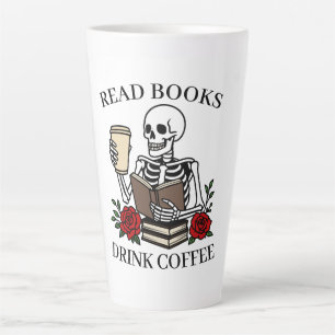 Taza De Café Latte Leer libros Beber café Divertido amante de los lib