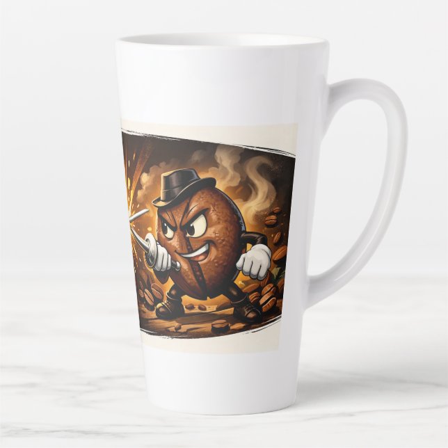 Taza De Café Latte Lemon vs Coffee Duel Mug,Large Latte Mug, 503 ml   (Derecha)