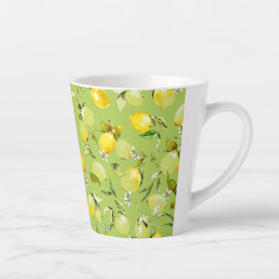 Taza De Café Latte Lemones acuarelas 22