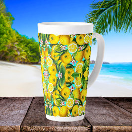 TAZA DE CAFÉ LATTE LEMONES TROPICALES TARDE MUG