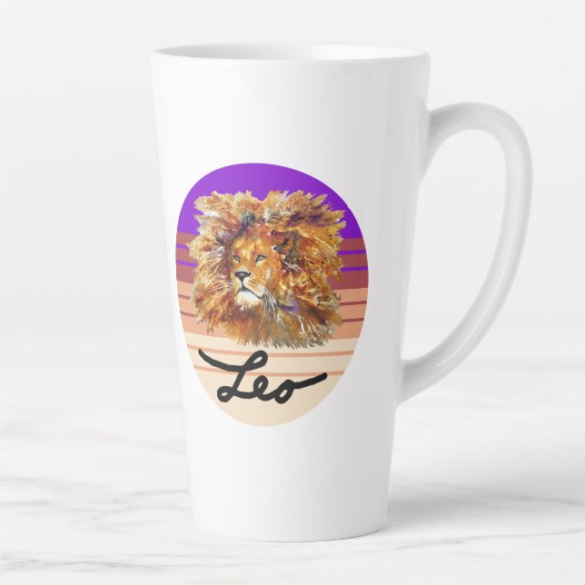 TAZA DE CAFÉ LATTE LEO LA PLANTILLA DE BOMBA LATTE (Derecha)