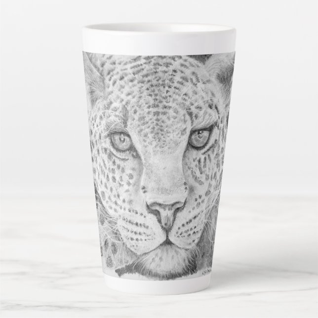 Taza De Café Latte Leopard Latte Mug (Anverso)