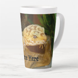 Taza De Café Latte Leopardo Gecko Lizard personalizado