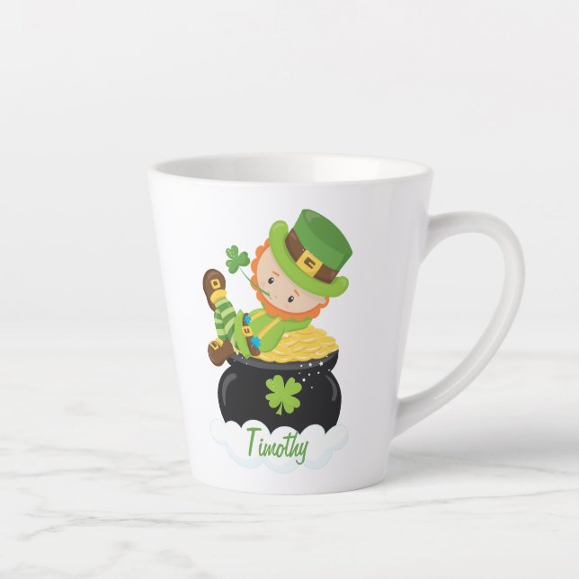 Taza De Café Latte Leprechaun luck (Derecha)