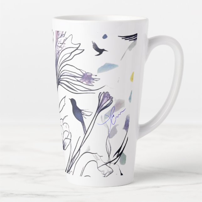 Taza De Café Latte Les envolés 2 Tasse (Derecha)