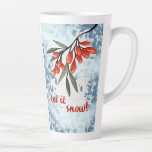 Taza De Café Latte Let it Snowberries - Whimsical Wincard Card