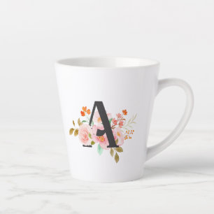 Taza De Café Latte Letra A
