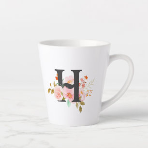 Taza De Café Latte Letra H