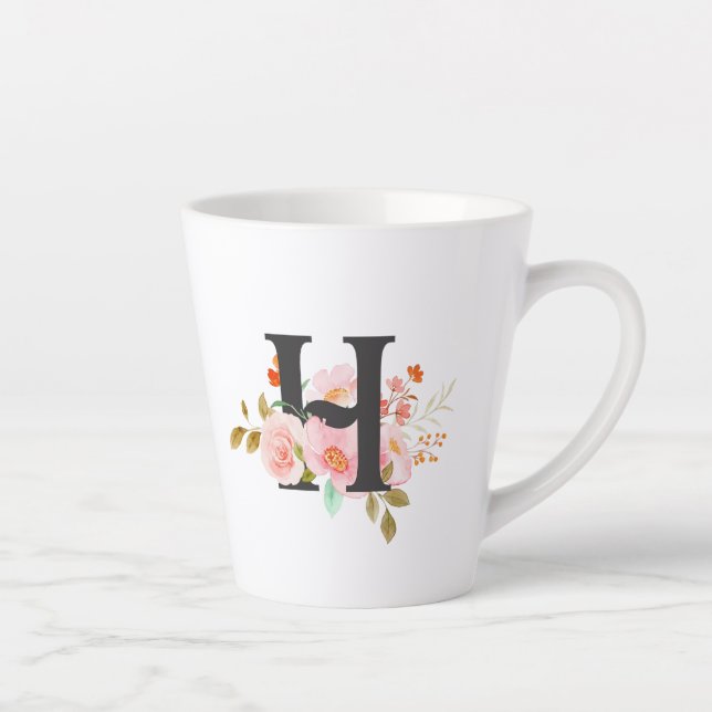 Taza De Café Latte Letra H (Derecha)