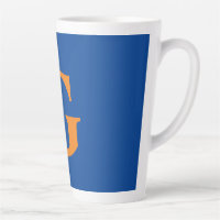 Letra inicial monograma moderno Naranja azul elega