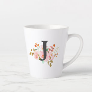 Taza De Café Latte Letra J