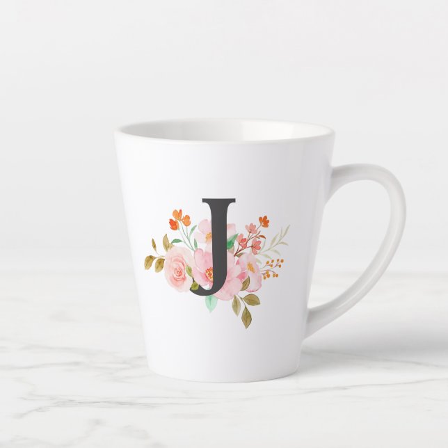 Taza De Café Latte Letra J (Derecha)