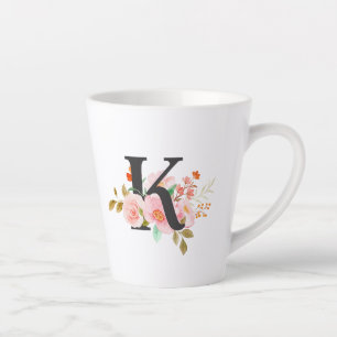 Taza De Café Latte Letra K