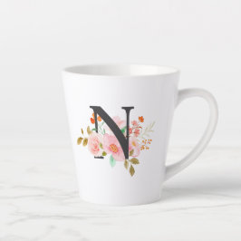 Taza De Café Latte Letra N