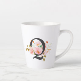 Taza De Café Latte Letra Q
