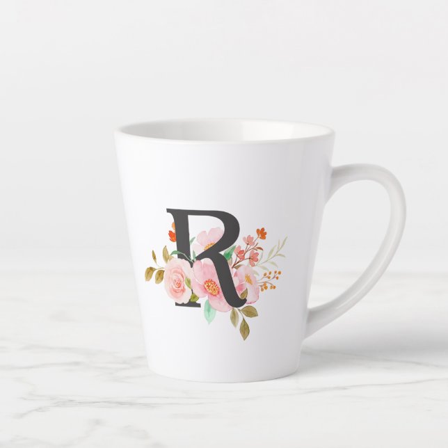 Taza De Café Latte Letra R (Derecha)
