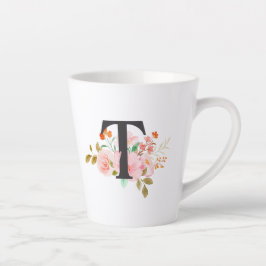 Taza De Café Latte Letra T