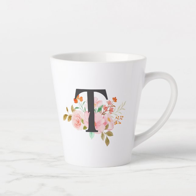 Taza De Café Latte Letra T (Derecha)
