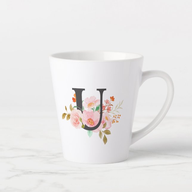 Taza De Café Latte Letra U (Derecha)