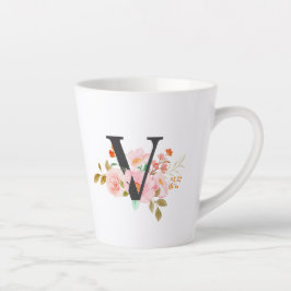 Taza De Café Latte Letra V