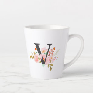 Taza De Café Latte Letra V