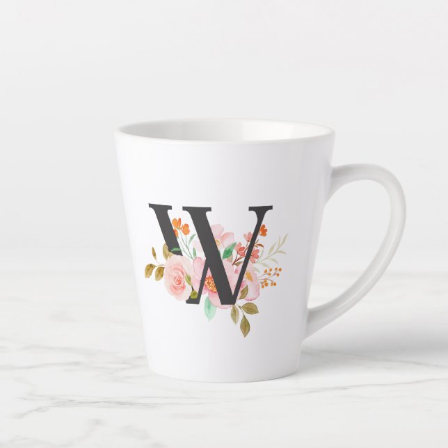 Taza De Café Latte Letra W (Derecha)