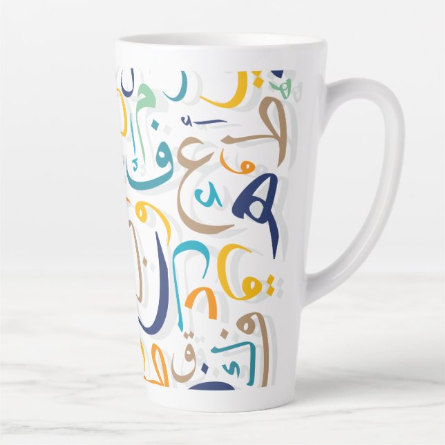 Taza De Café Latte Letras árabes para café Mug (Derecha)