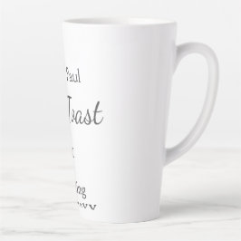 Taza De Café Latte Let's toast to wedding add name date simple couple