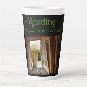 Taza De Café Latte Leyendo, la aventura continúa