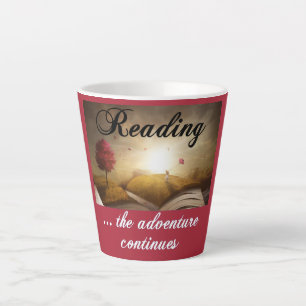 Taza De Café Latte Leyendo, la aventura continúa