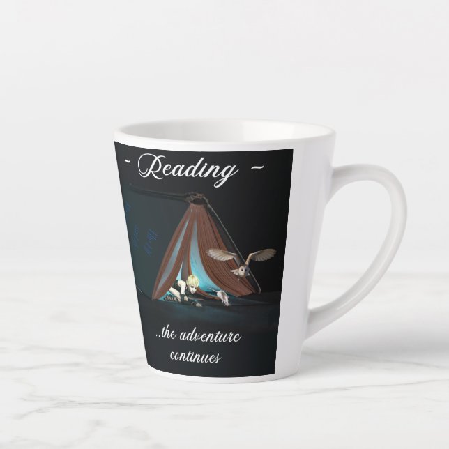 Taza De Café Latte Leyendo, la aventura continúa (Derecha)