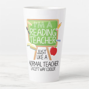 Taza De Café Latte Leyendo profesor