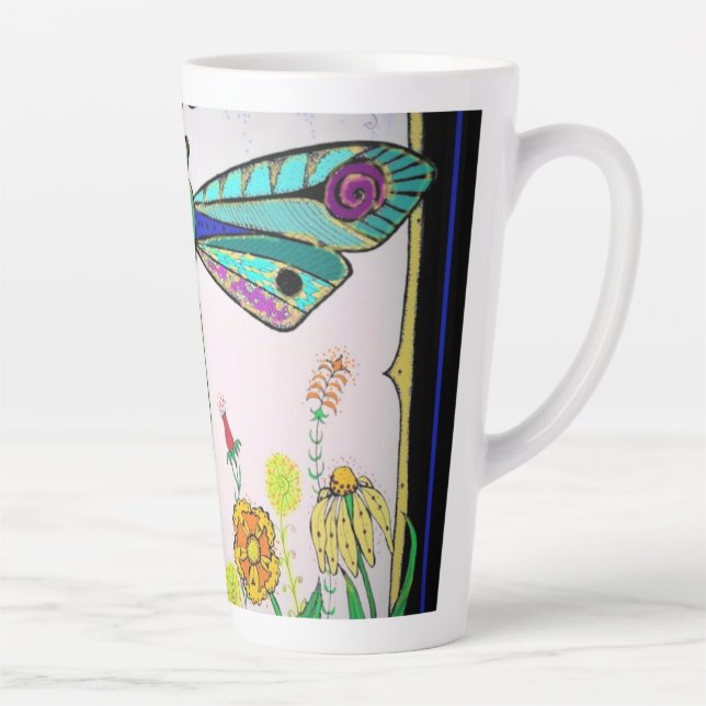 Taza De Café Latte Libélula (Derecha)