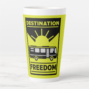 Taza De Café Latte Libertad de RV de autohome Camping
