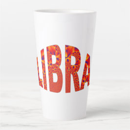 Taza De Café Latte Libra - Azul amarillo Naranja de Firey