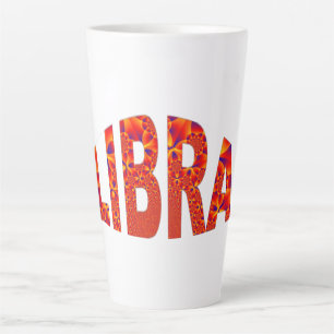 Taza De Café Latte Libra - Azul amarillo Naranja de Firey