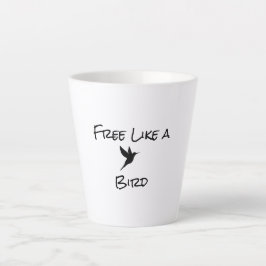 Taza De Café Latte Libre como una panza de pájaro