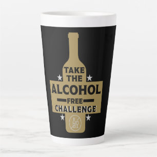 Taza De Café Latte Libre De Alcohol Y Sobrio