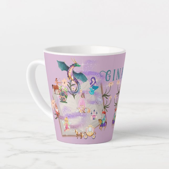 Taza De Café Latte Libro de historias personalizado (Ángulo izquierdo)