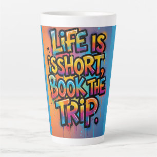 Taza De Café Latte Libro La Vida Es Corta El Viaje Regalo de grafiti 