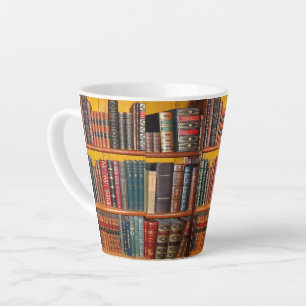 Taza De Café Latte Libros antiguos pequeños tapones de lata