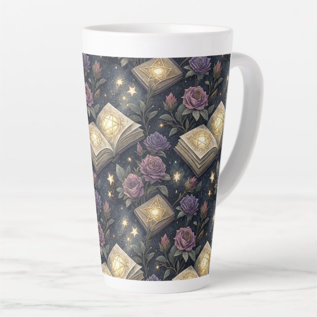 Taza De Café Latte Libros Mágicos (Ángulo derecho)