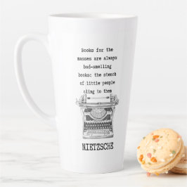 Taza De Café Latte LIBROS para las masas STINK cita de Nietzsche
