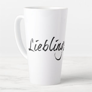 Taza De Café Latte Lieblingspapa - schwarzer Schriftzug 00001