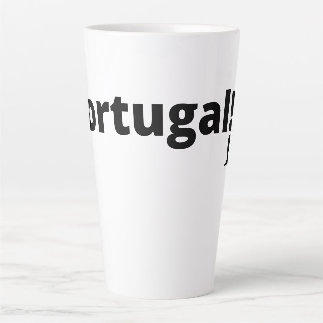 Taza De Café Latte Liga de Campeones Europea Portugal (Anverso)